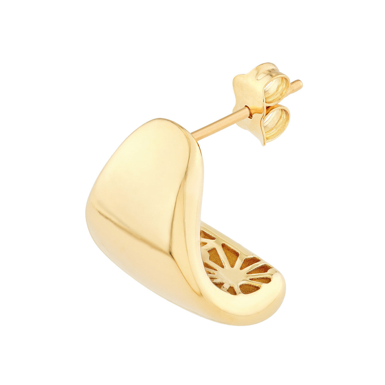 Simple semi hoop earrings by My Store, featuring a sleek and modern design in a polished finish.