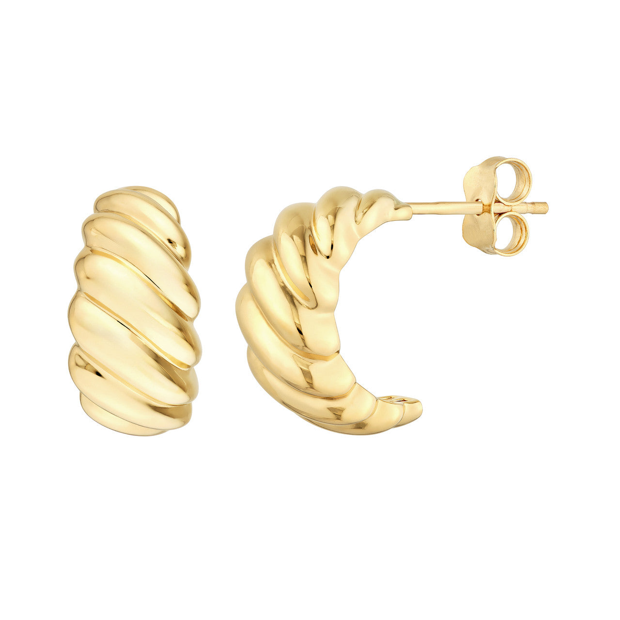 Twist Dome Hoop Earrings - VIA Jewelers