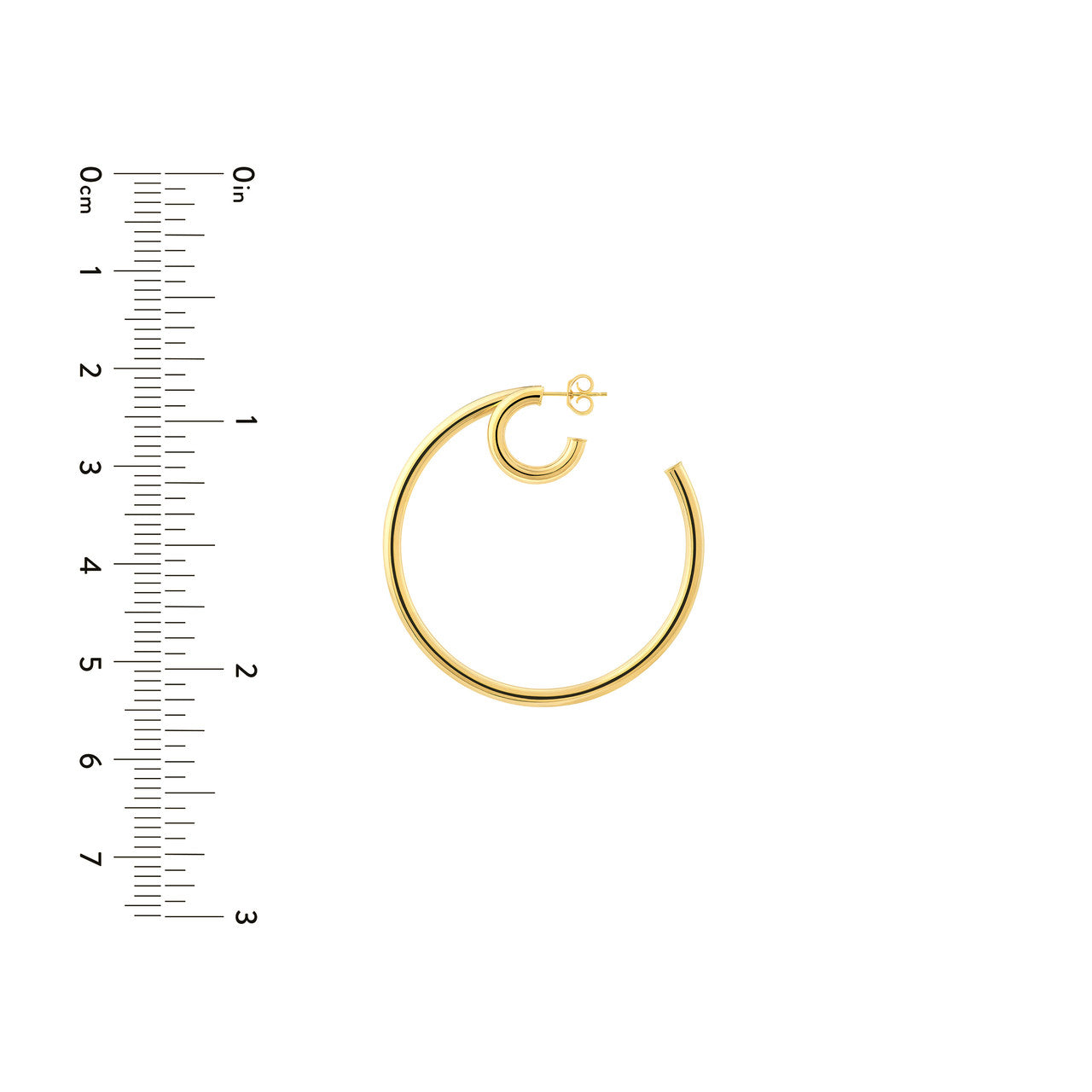 Simple 50mm double hoop earrings in gold from My Store, featuring a sleek and modern design.