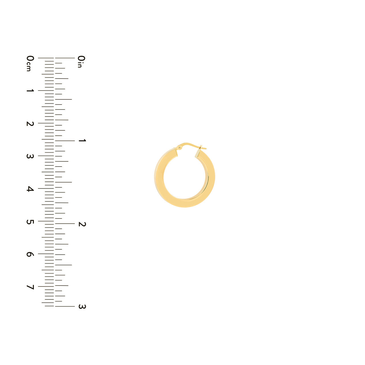 Simple 20mm round square tube hoop earrings in silver by My Store, showcasing a sleek and modern design.