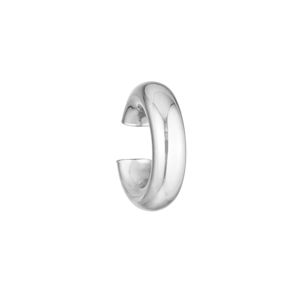 My Store variable tube ear cuff with a sleek, modern design and polished finish, showcasing its unique shape and style.