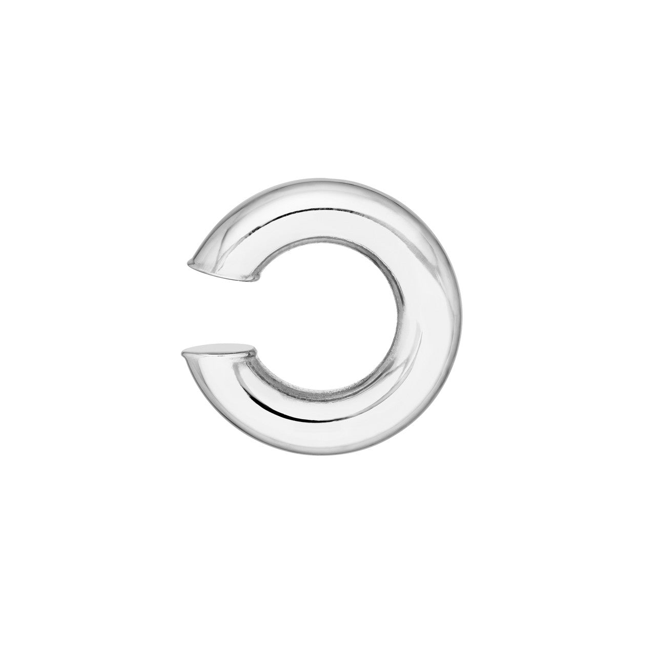 My Store variable tube ear cuff with a sleek, modern design and shiny finish, showcasing unique ear adornment.