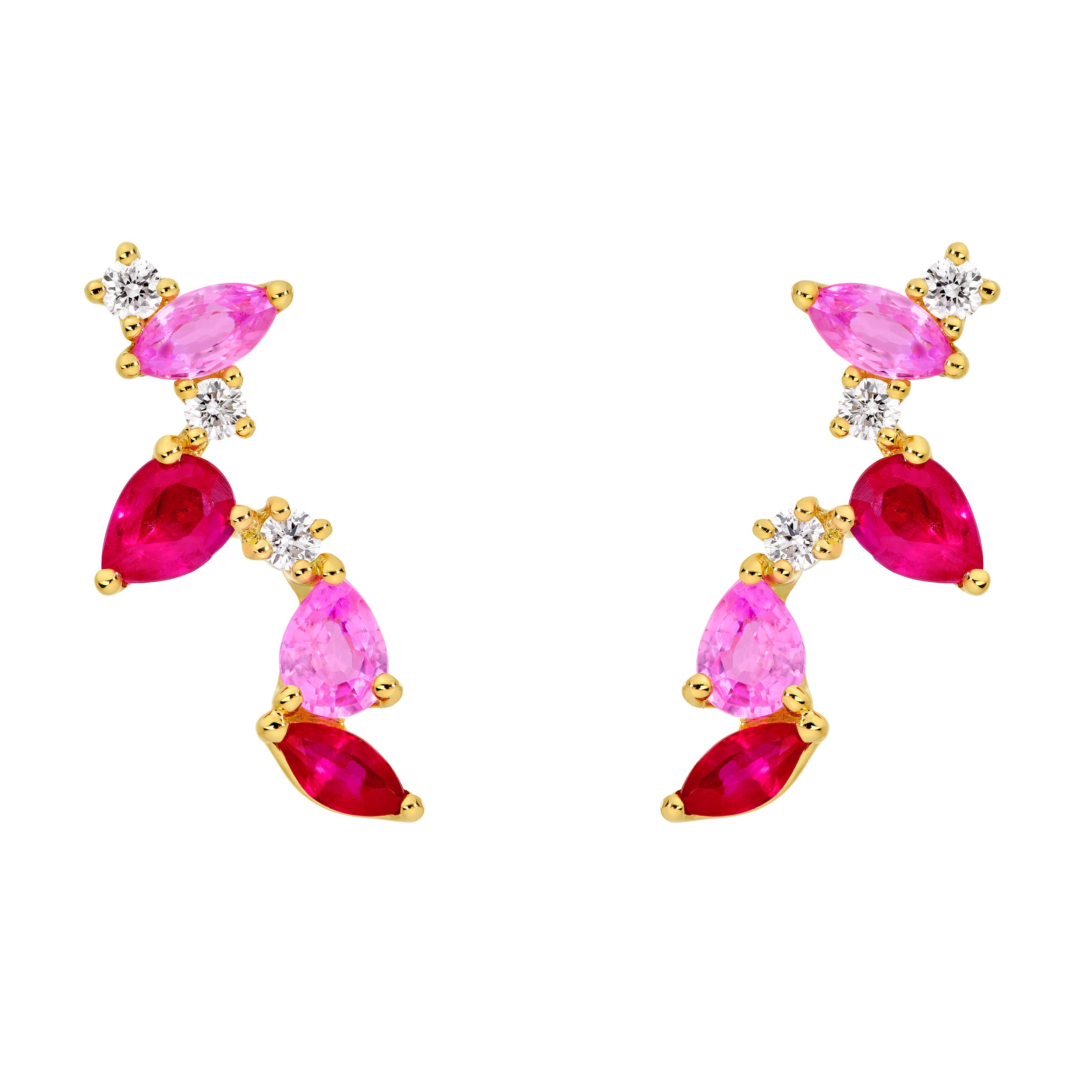 Pink Blossom Climber Studs